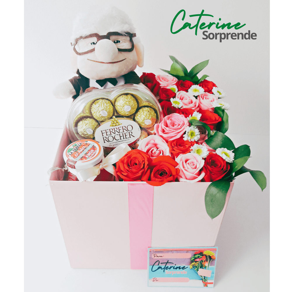 Caja de Lujo con Rosas y Enamorado Corazón