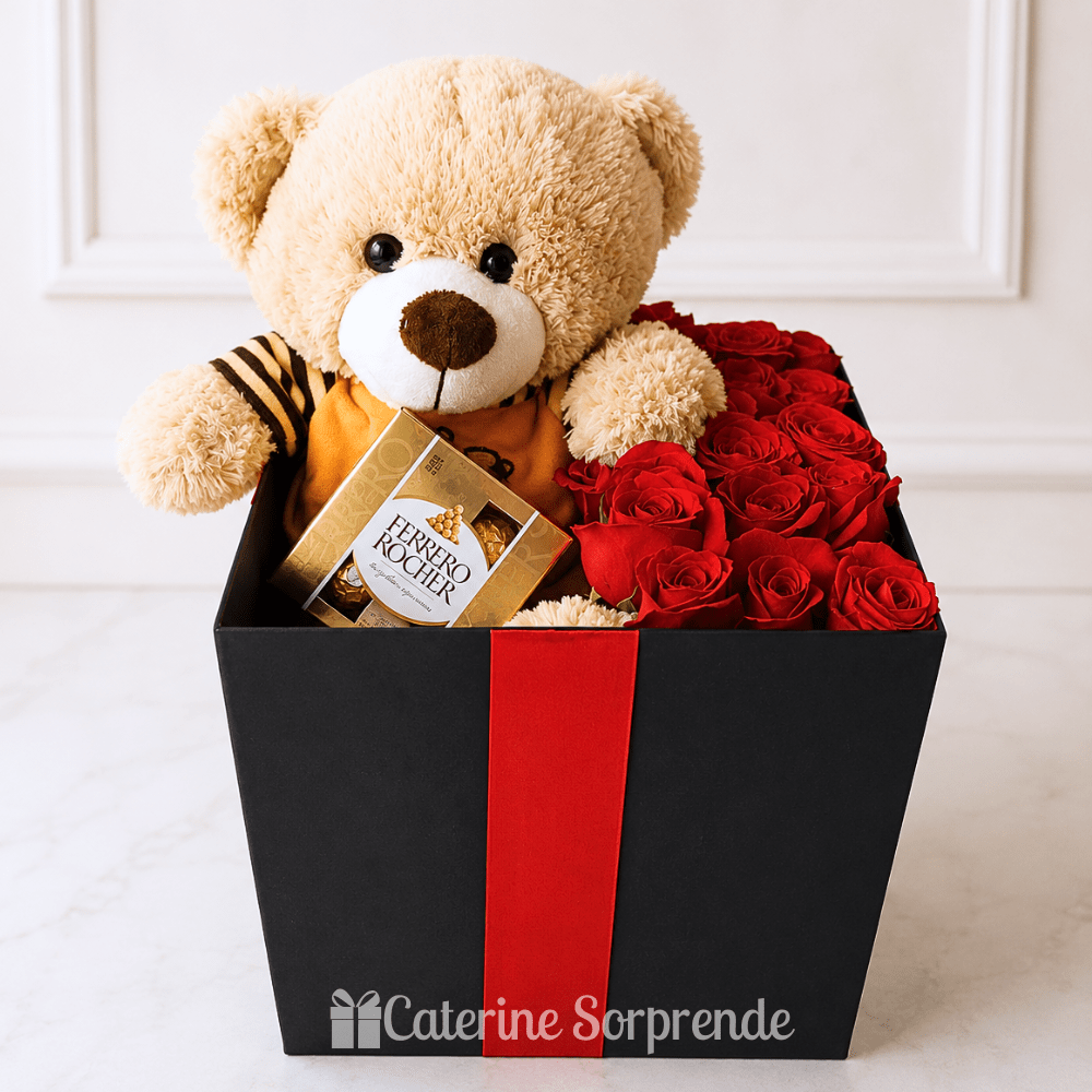 CAJA DE ROSAS ESTUCHE ROCHER