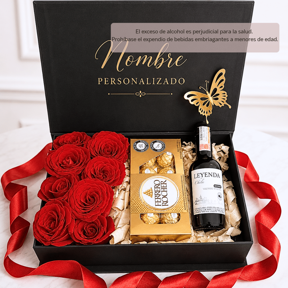 COFFRE LUXURY Y ROSAS MEN'S CUMPLEAÑOS